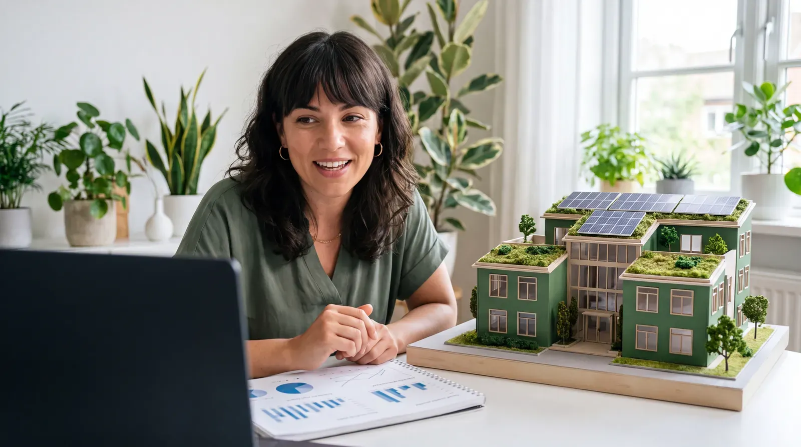 Une candidate prépare un entretien pour un métier de la transition écologique