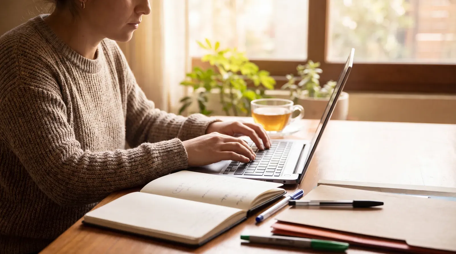 Persona seleccionando ejemplos de su experiencia para adaptar su CV a una oferta