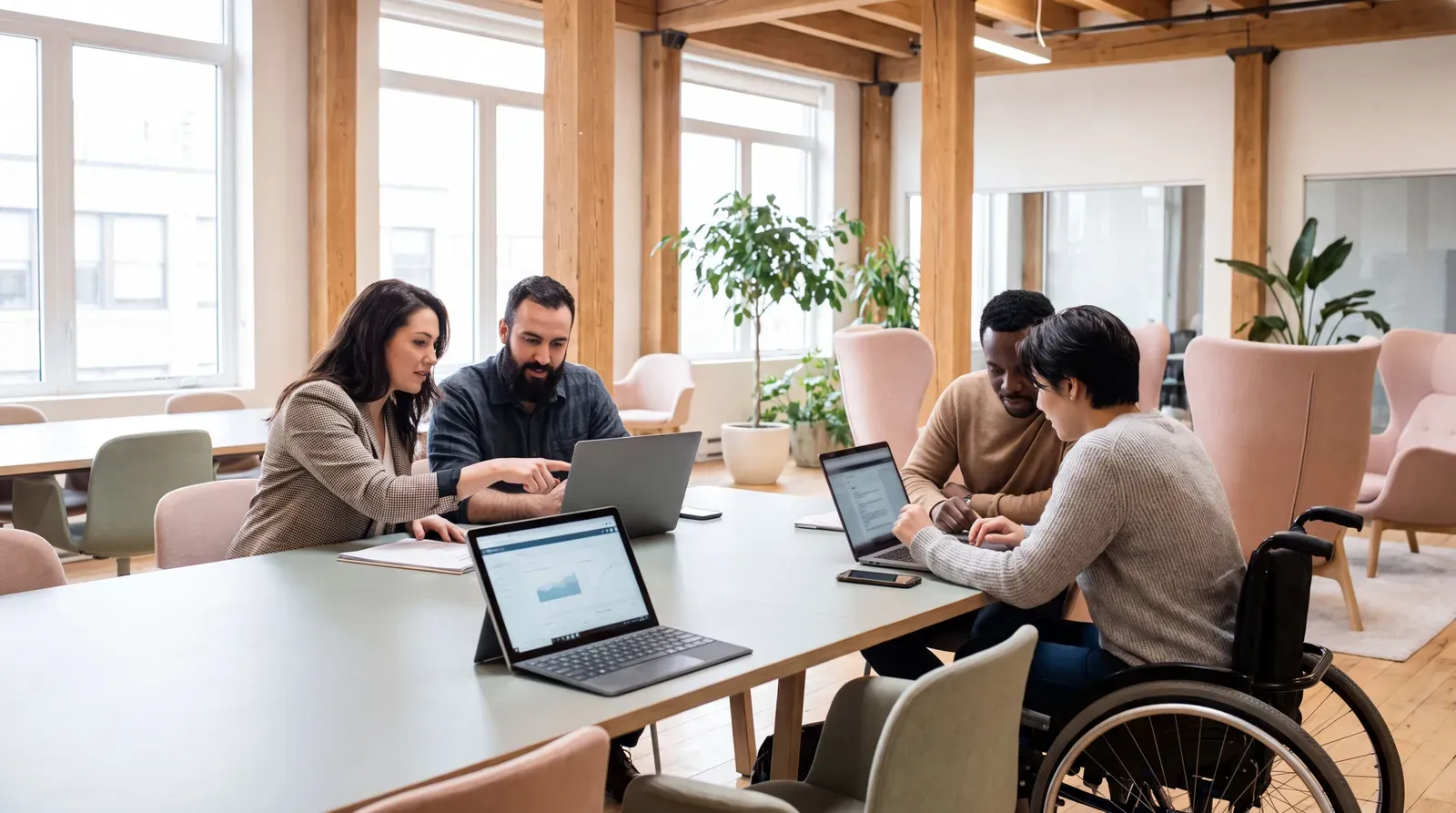 Job seekers reviewing AI career tools