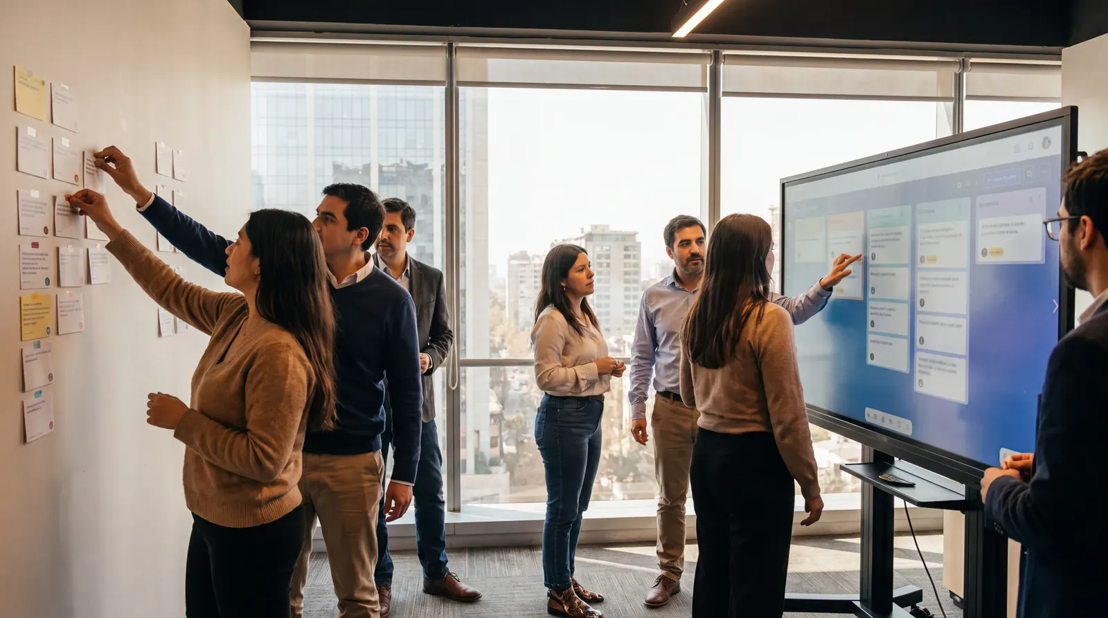 Equipo redistribuyendo tareas entre profesionales y herramientas de inteligencia artificial