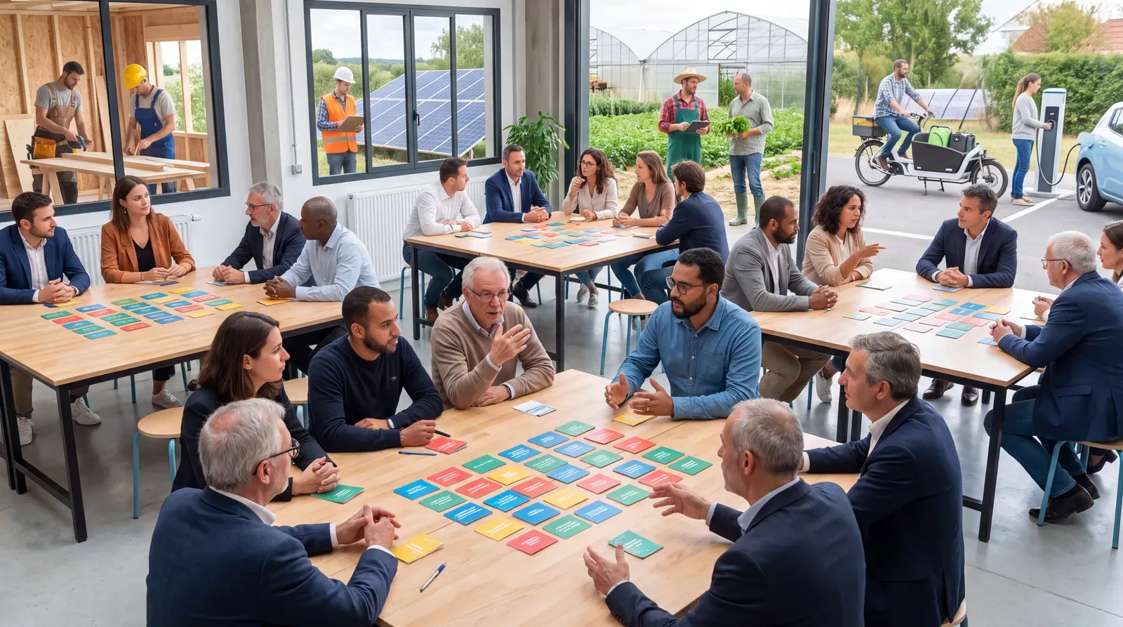 Atelier reliant compétences professionnelles et métiers de la transition