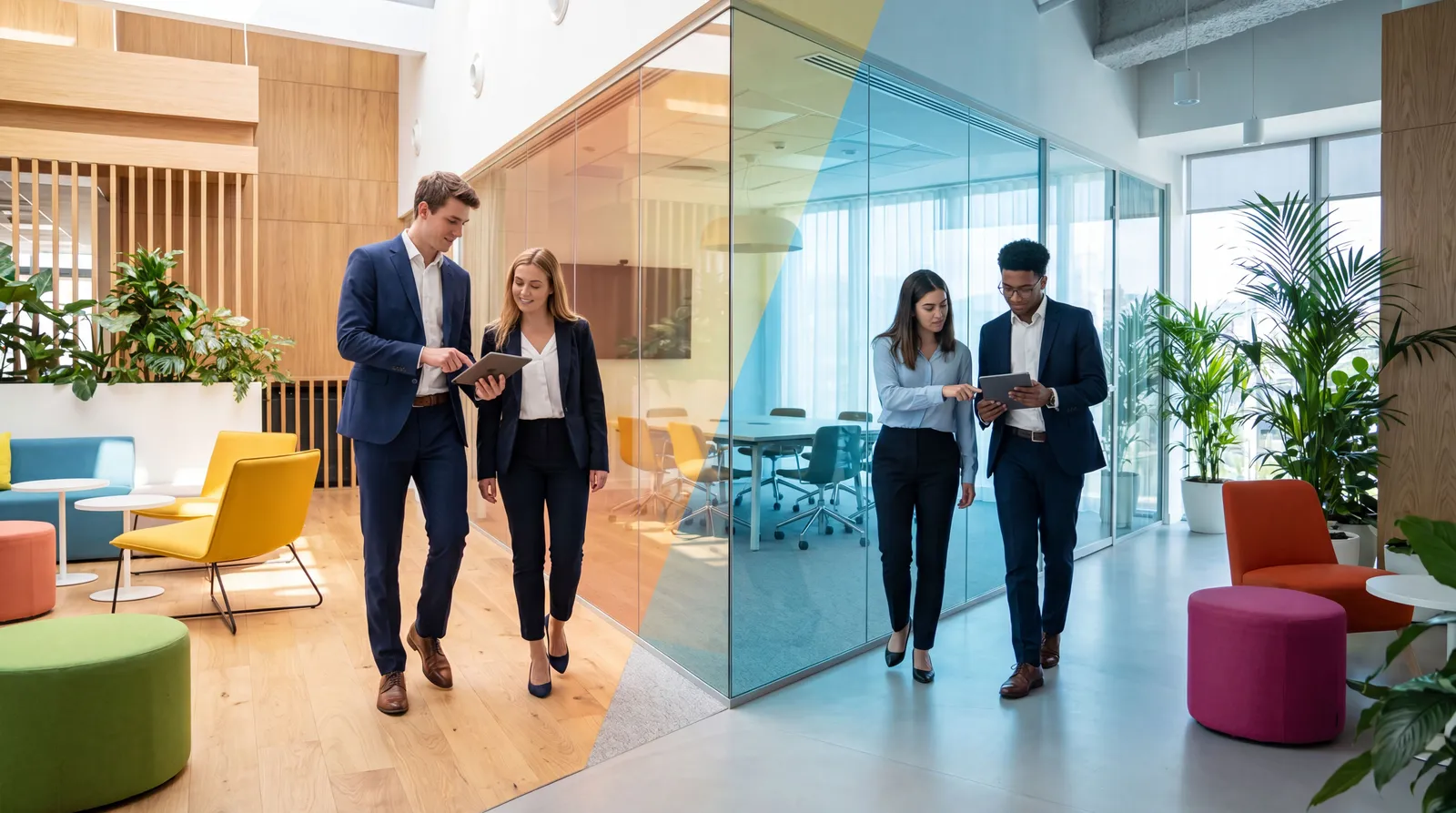 Jovens recém-formados em processo de entrevista de emprego