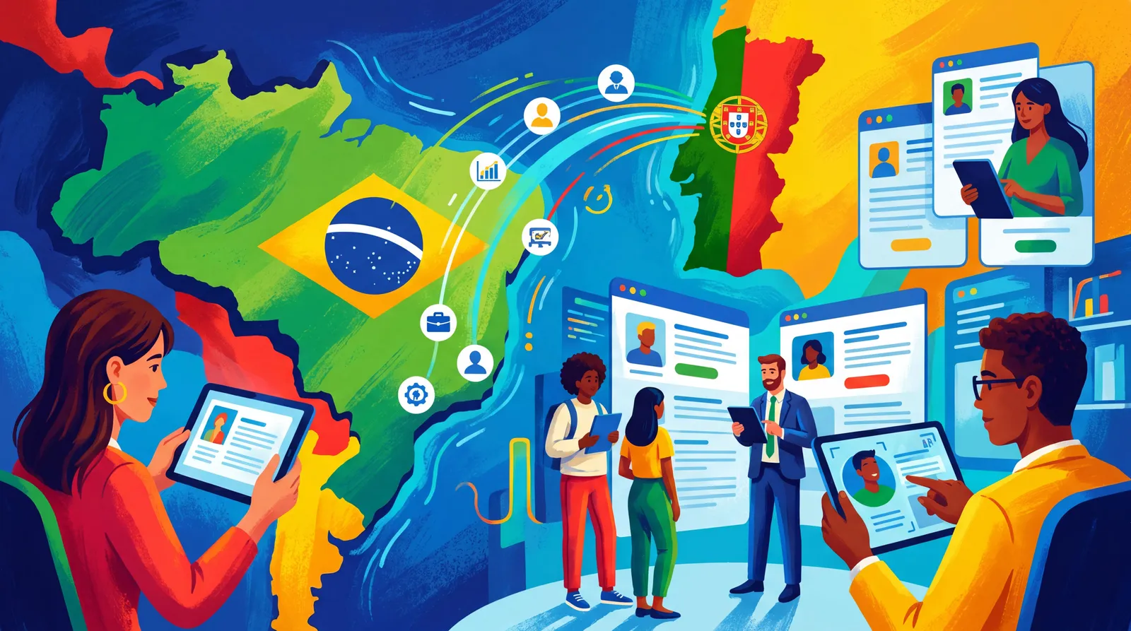 Painel digital de vagas e recrutamento com foco em Brasil e Portugal