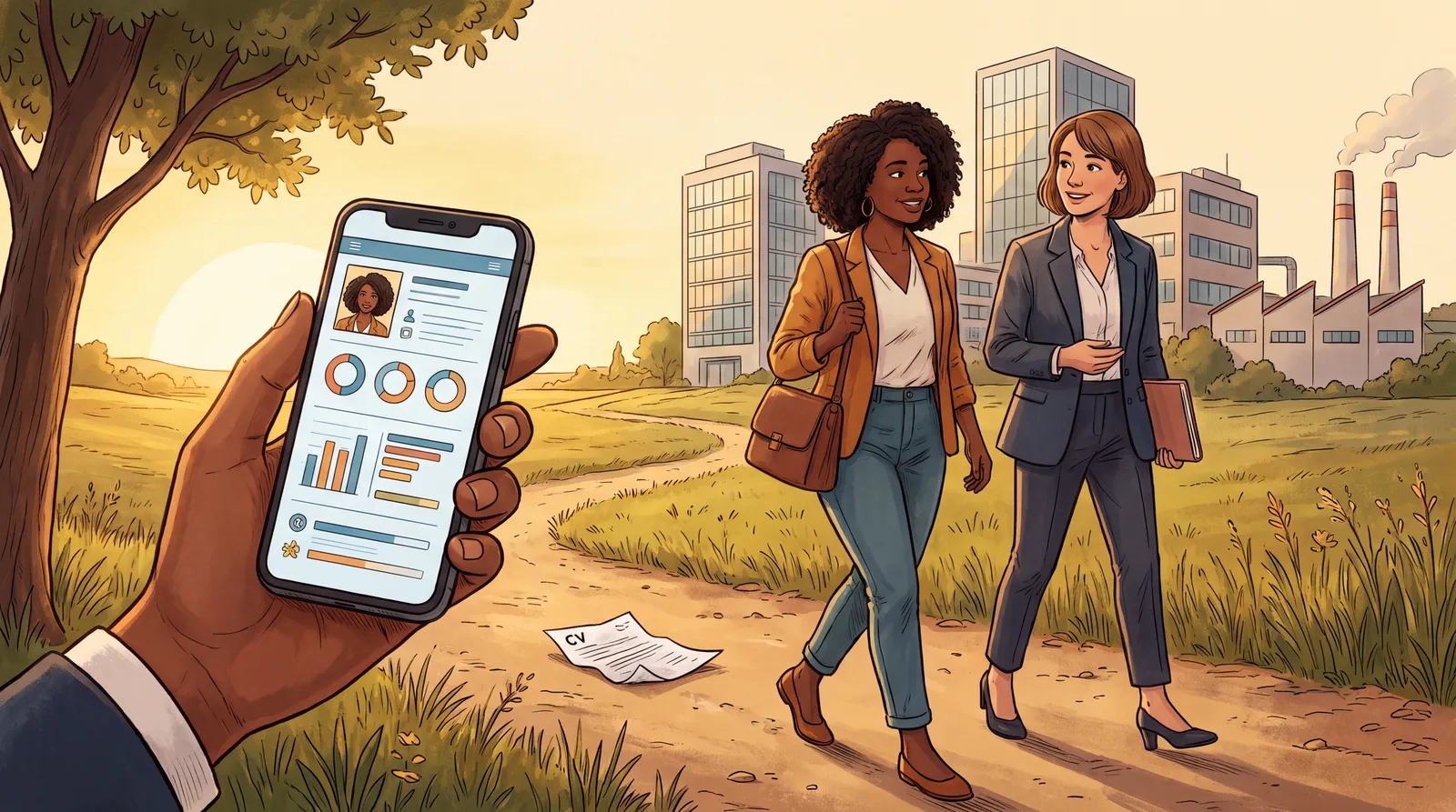 Une bénéficiaire du RSA accompagnée vers des employeurs locaux avec un CV numérique