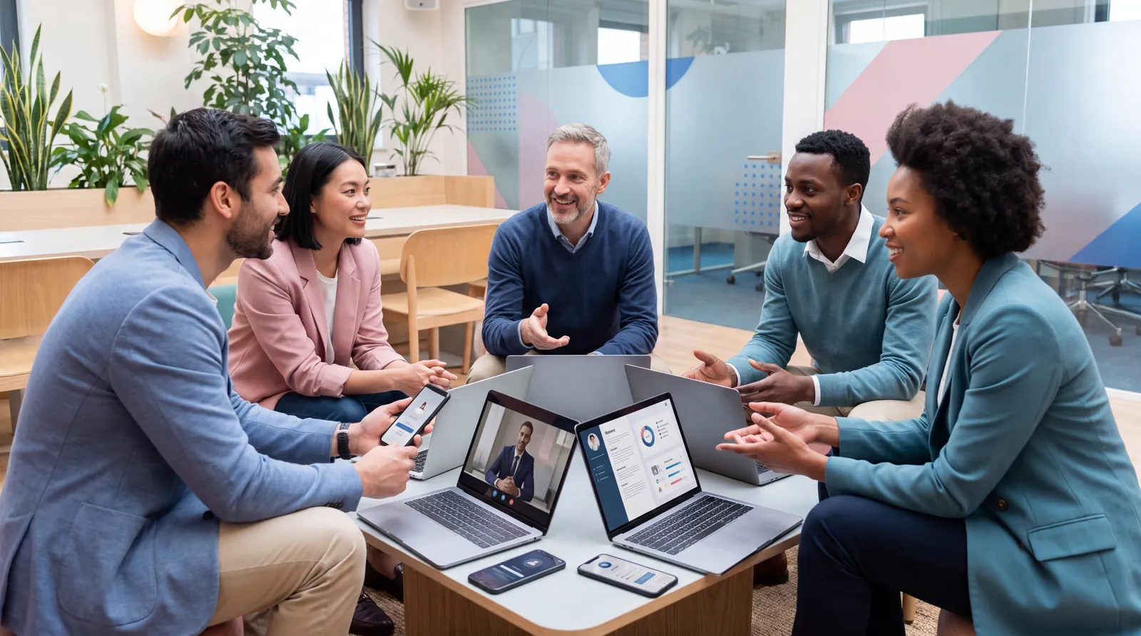 Job seekers comparing virtual CV, resume and job-search tools
