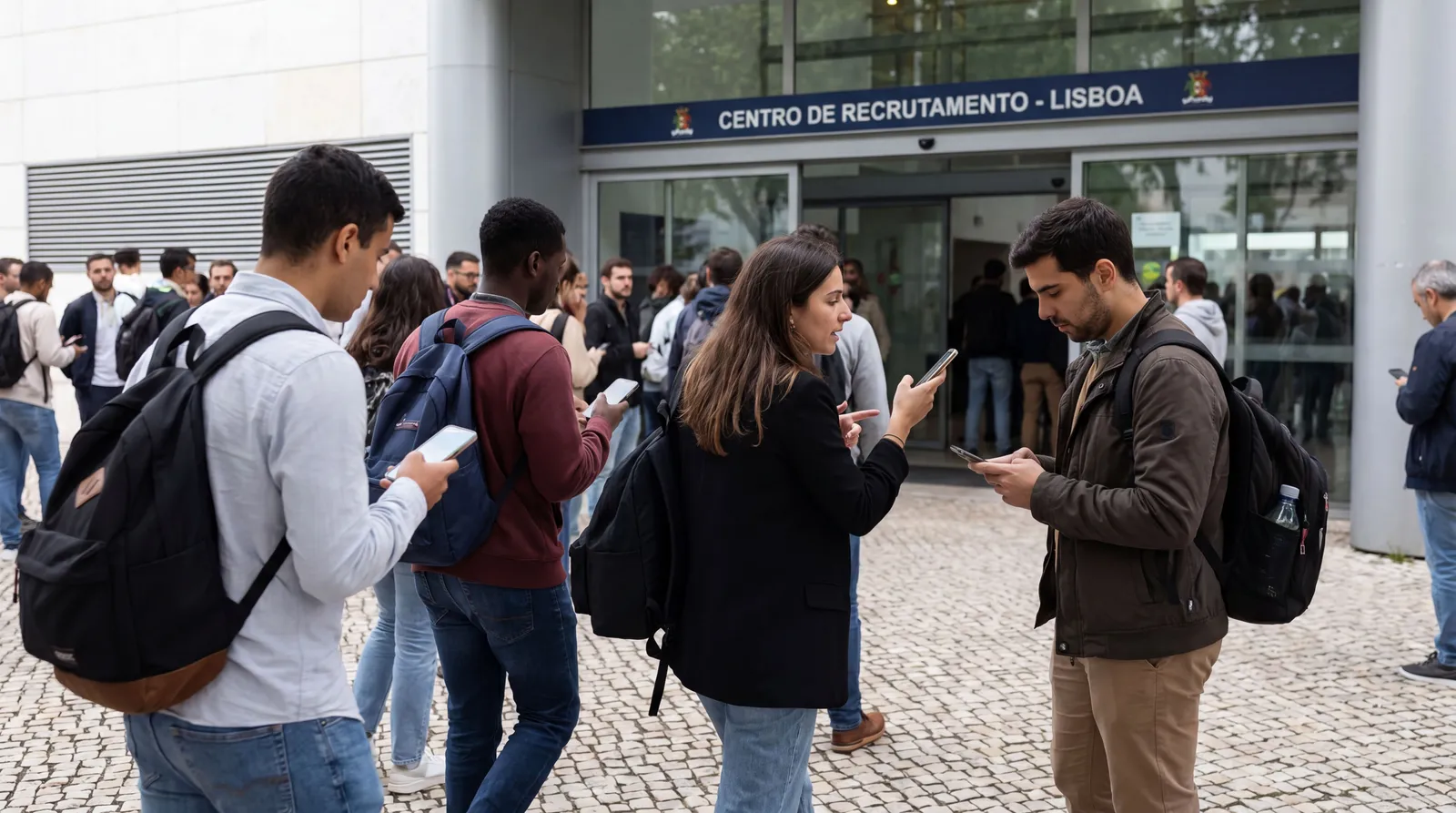 Jovens profissionais chegam a Portugal com documentos digitais para emprego legal