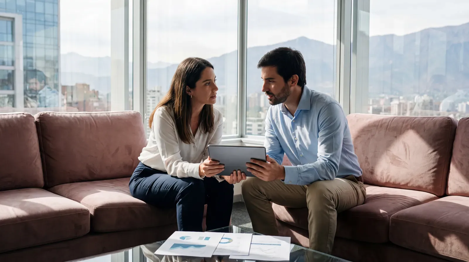 Dos profesionales revisando cómo presentar experiencia y resultados en un CV