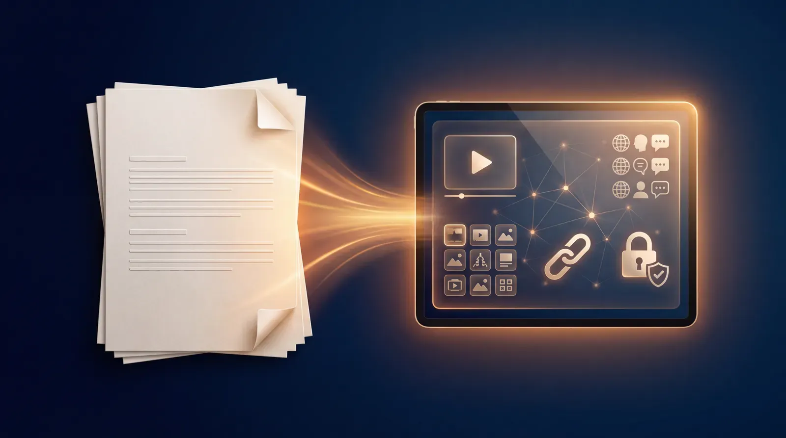 Paper resume transforming into a connected and controllable virtual CV